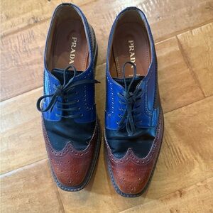 Prada Women’s  and Brown & Blue Leather Brogues
